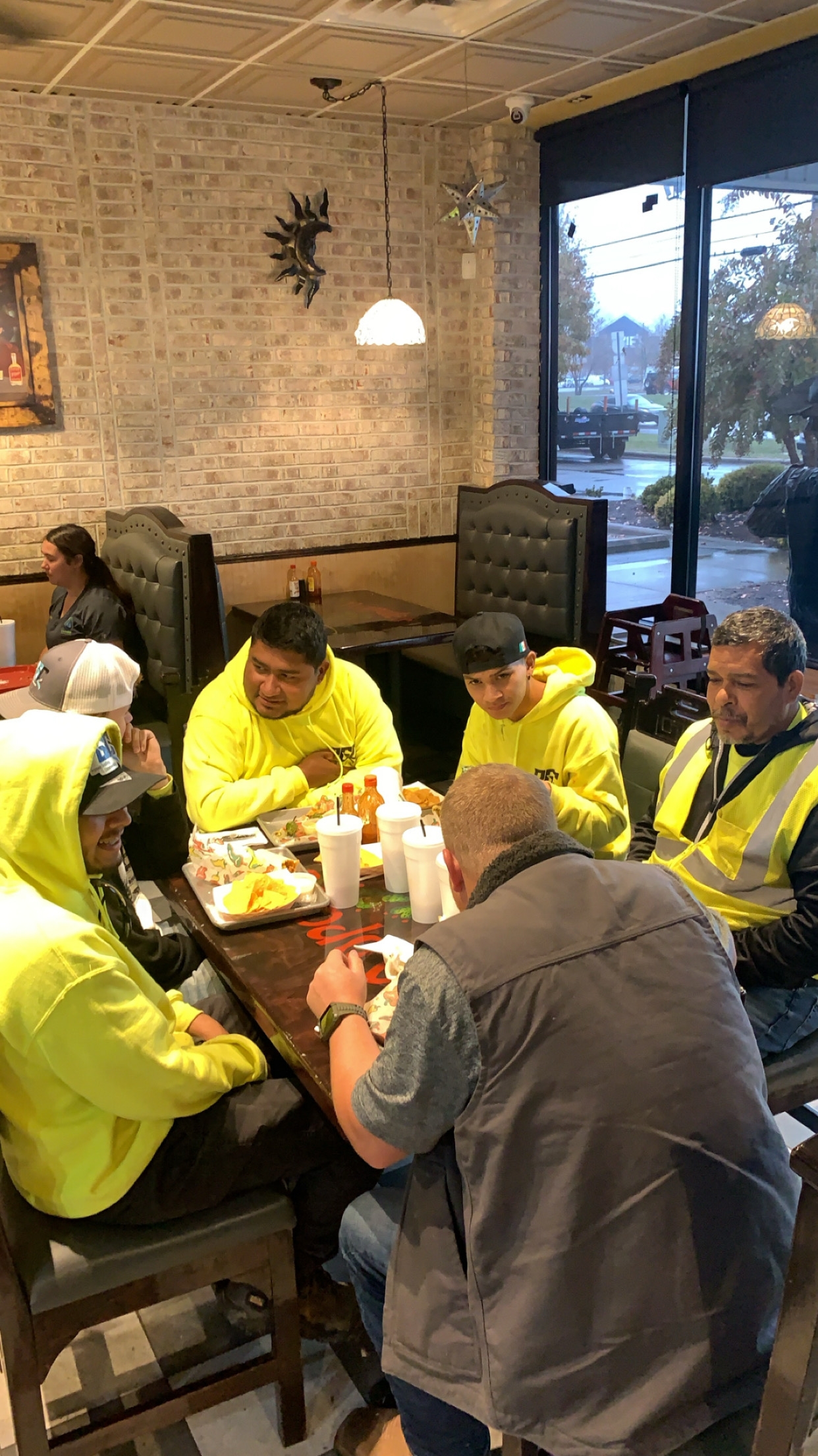 Our team working on a construction site